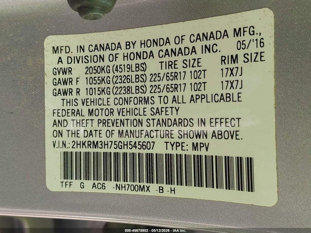 Honda CR-V Ex-l