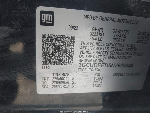 Chevrolet Silverado 1500 4wd  Short Bed Rst