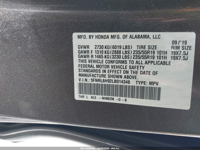 Honda Odyssey Elite