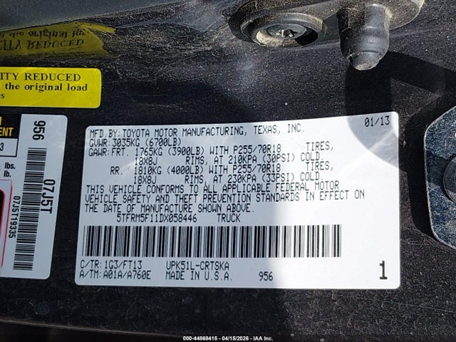 Toyota Tundra Grade 4.6l V8