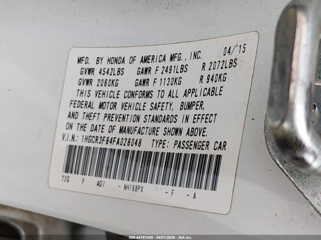 Honda Accord Ex-l V-6