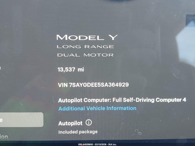 Tesla Model Y Long Range Dual Motor All-wheel Drive