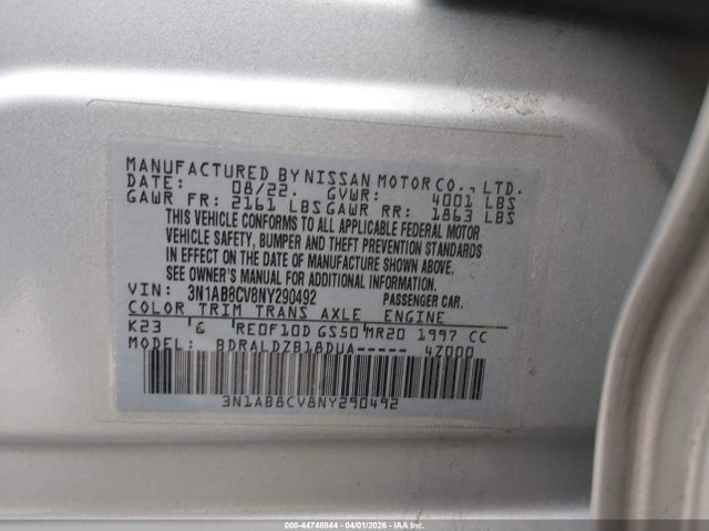Nissan Sentra Sv Xtronic Cvt