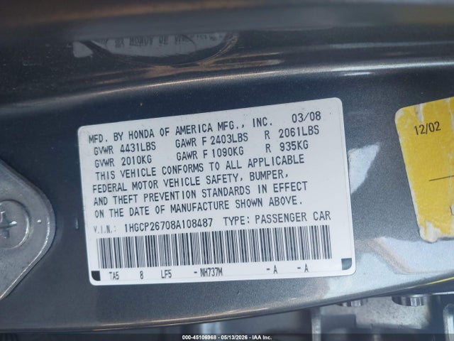 Honda Accord 2.4 Ex