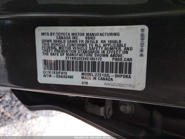 Toyota Matrix Standard