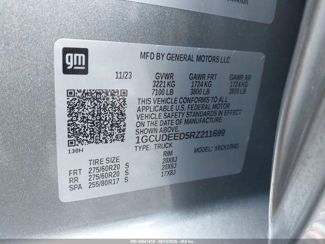 Chevrolet Silverado 1500 4wd  Short Bed Rst