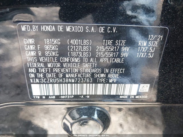 Honda HR-V 2wd Lx