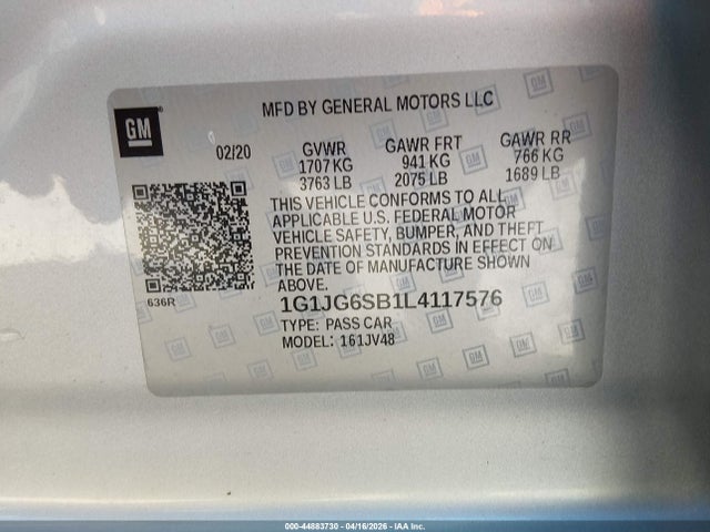 Chevrolet Sonic Fwd  1fl 5-door