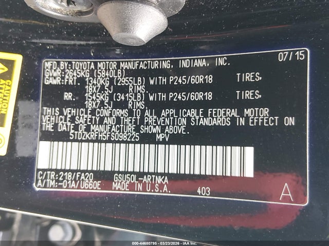 Toyota Highlander Le Plus V6