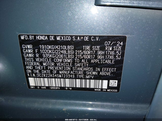 Honda HR-V Awd Lx