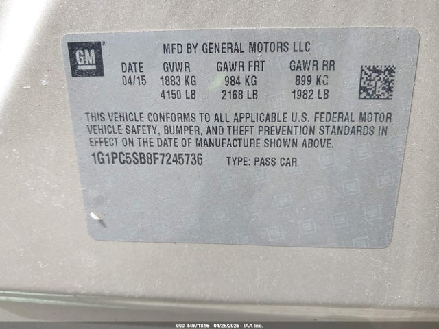 Chevrolet Cruze 1lt Auto