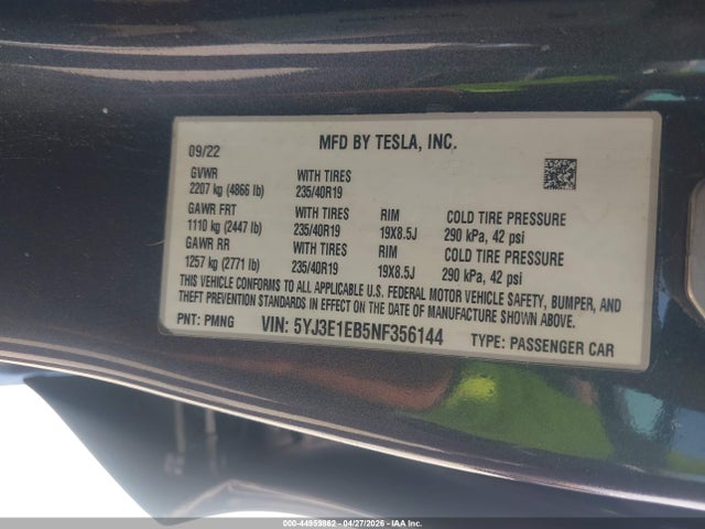 Tesla Model 3 Long Range Dual Motor All-wheel Drive