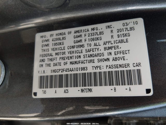 Honda Accord 2.4 Lx-p