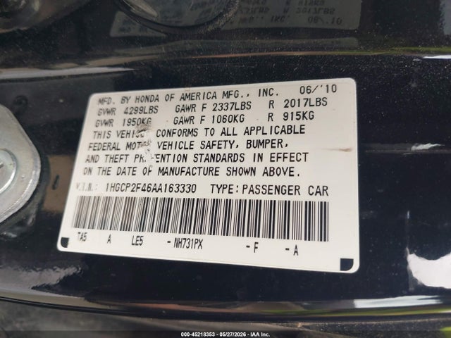 Honda Accord 2.4 Lx-p
