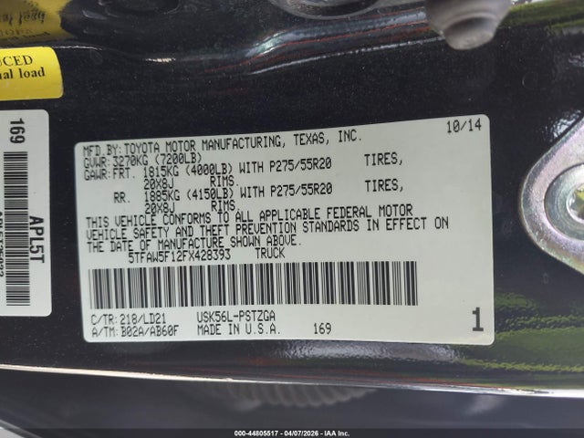 Toyota Tundra 1794 5.7l V8