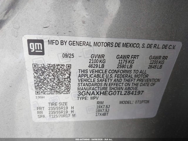 Chevrolet Equinox Fwd Lt
