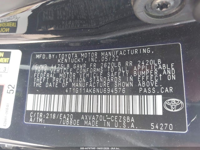 Toyota Camry Se