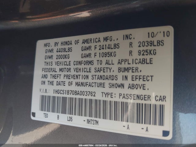 Honda Accord 2.4 Ex