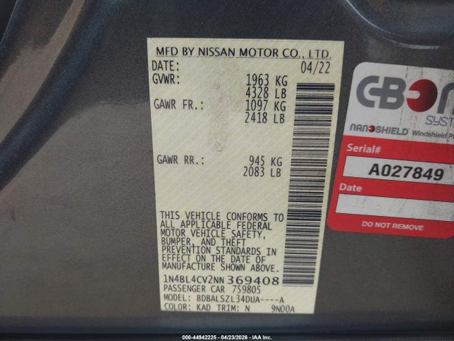Nissan Altima Sr Fwd