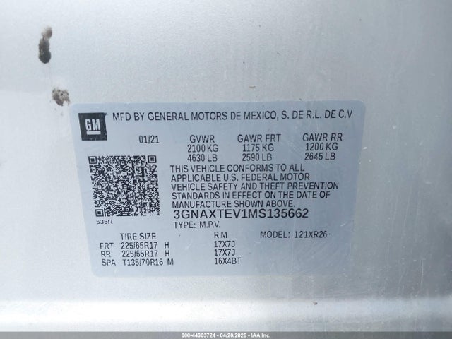 Chevrolet Equinox Awd 2fl