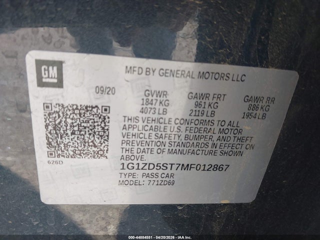 Chevrolet Malibu Fwd Lt