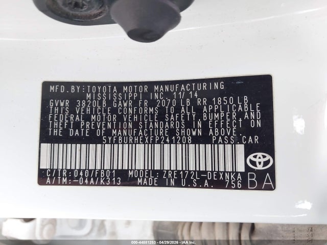 Toyota Corolla Le