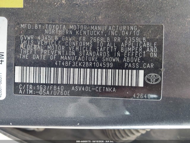 Toyota Camry Le