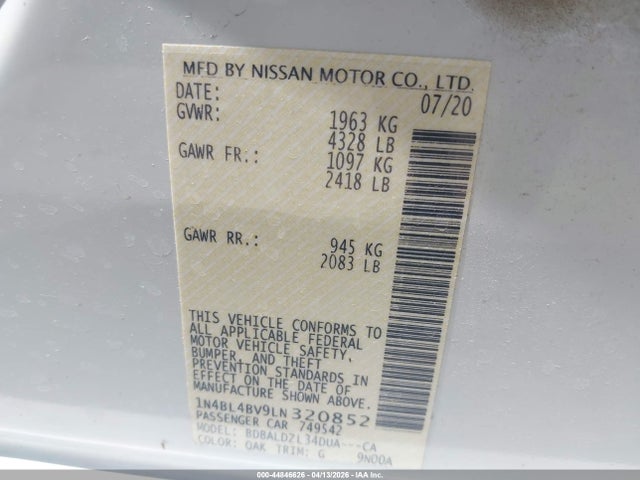 Nissan Altima S Fwd
