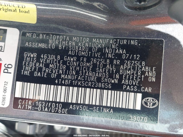 Toyota Camry Le