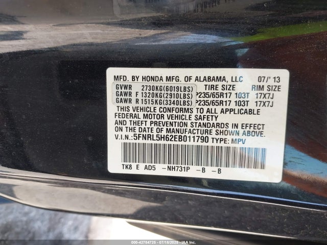 Honda Odyssey Ex-l