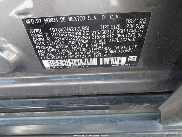 Honda HR-V 2wd Ex-l