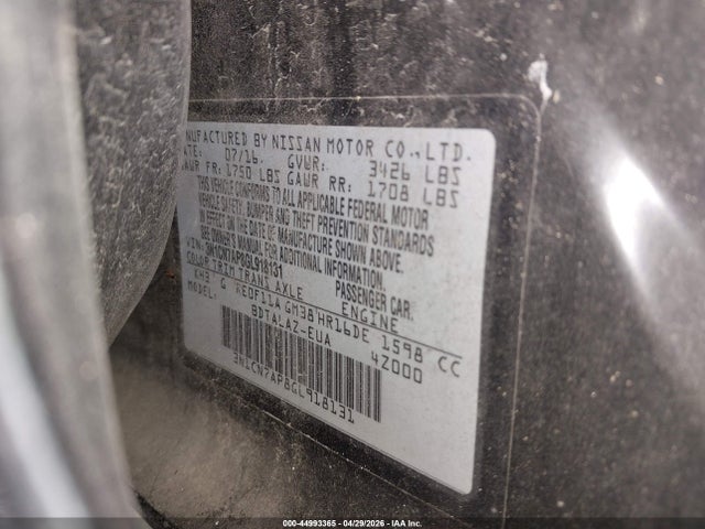 Nissan Versa 1.6 S+