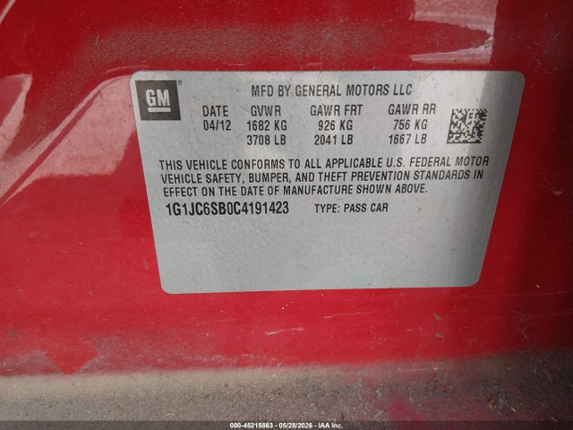 Chevrolet Sonic 2lt