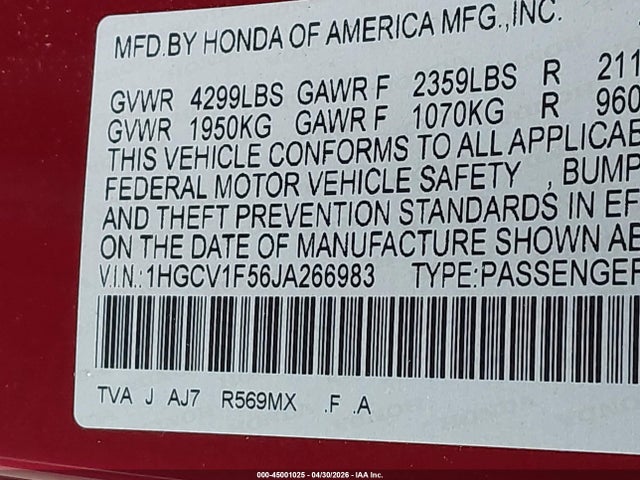 Honda Accord Ex-l