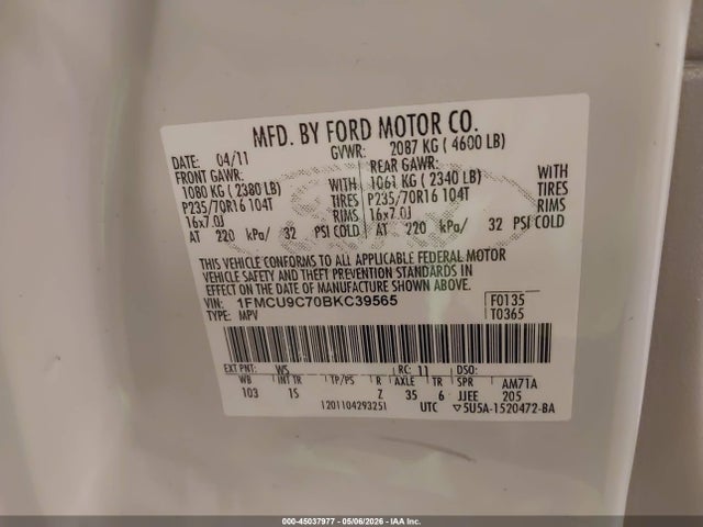 Ford Escape Xls