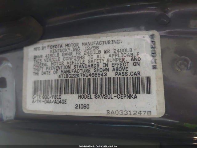 Toyota Camry Le