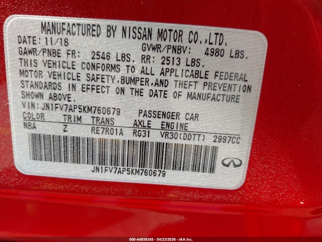 INFINITI Q50 3.0t Red Sport 400