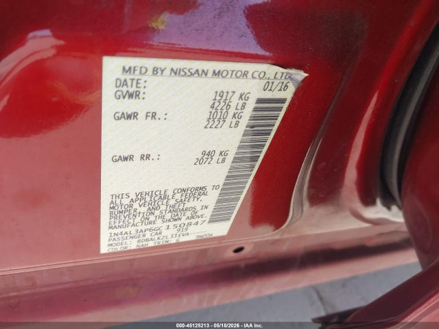 Nissan Altima 2.5 Sv
