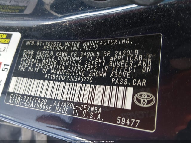 Toyota Camry Le