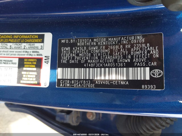 Toyota Camry Le