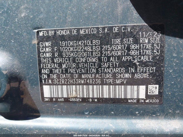 Honda HR-V Awd Lx
