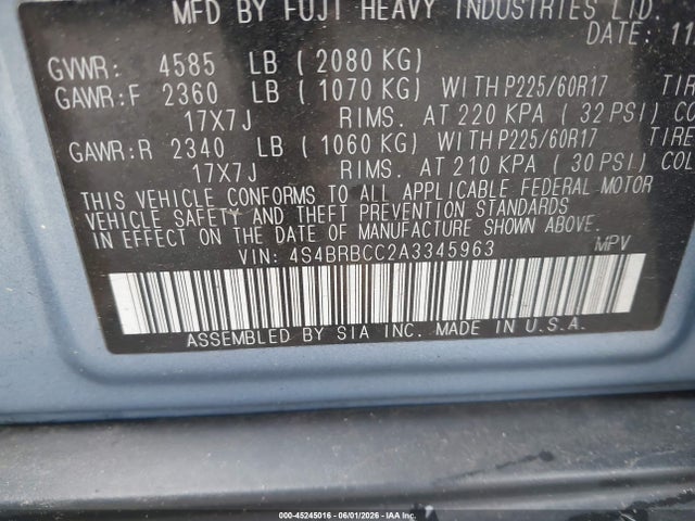 Subaru Outback 2.5i Premium
