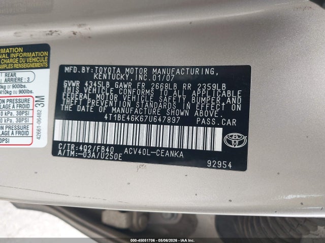 Toyota Camry Le
