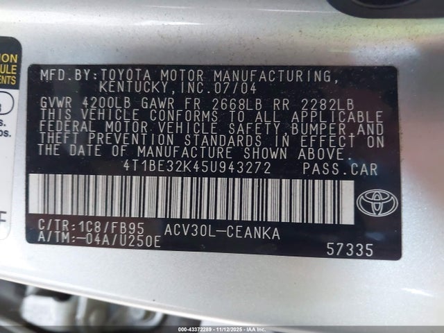 Toyota Camry Le