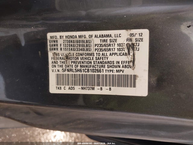 Honda Odyssey Ex-l
