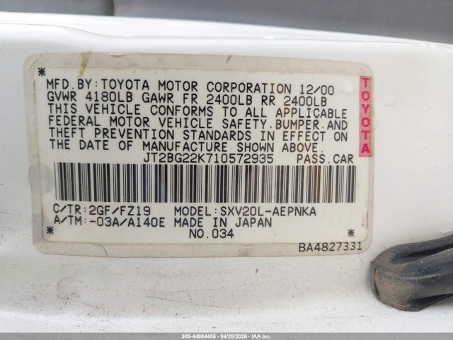 Toyota Camry Le