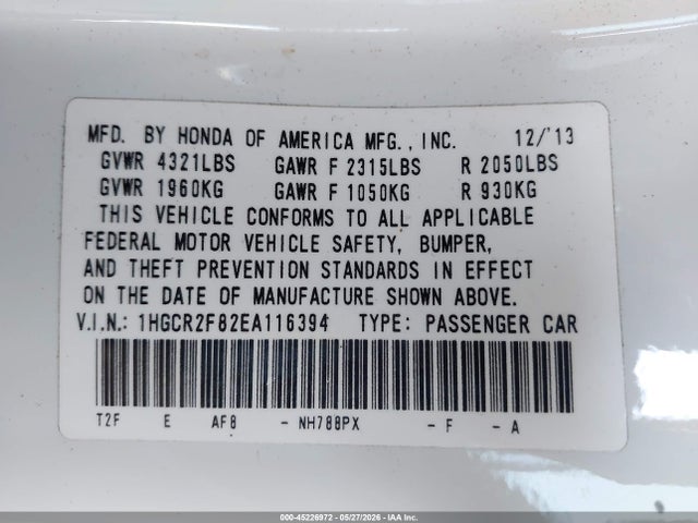 Honda Accord Ex-l