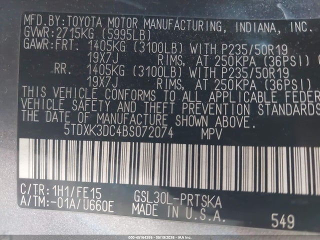Toyota Sienna Se