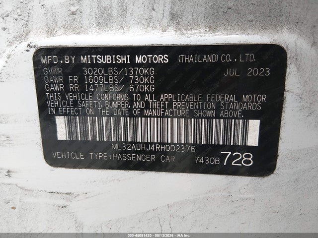 Mitsubishi Mirage Es