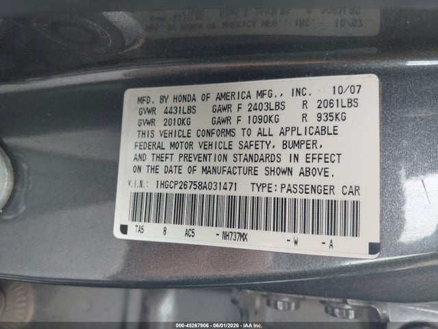 Honda Accord 2.4 Ex